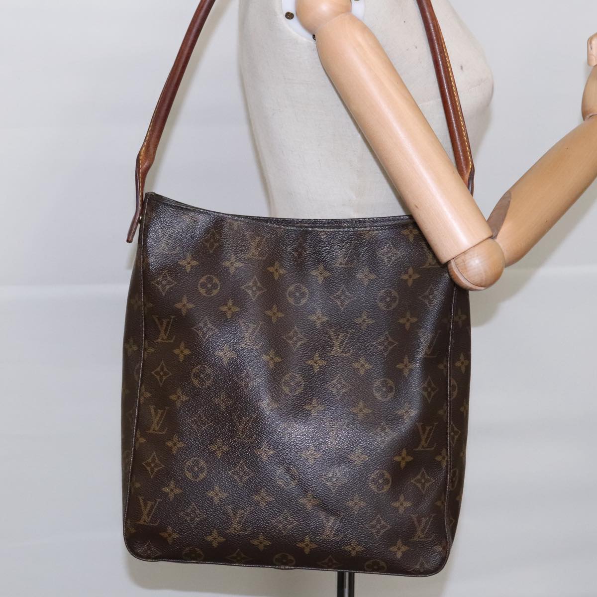 LOUIS VUITTON Monogram Looping GM Shoulder Bag M51145 LV Auth 91737