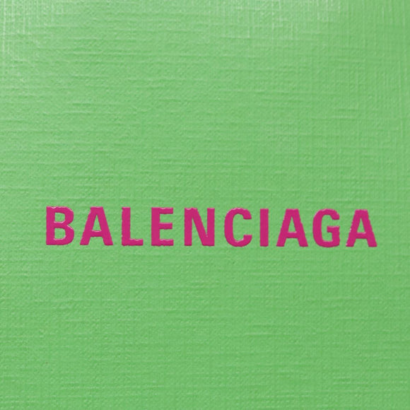 BALENCIAGA Phone Case Shoulder Bag Leather Green Silver 593826 Auth 91748AV