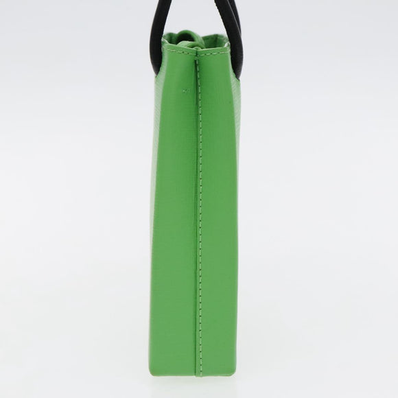 BALENCIAGA Phone Case Shoulder Bag Leather Green Silver 593826 Auth 91748AV
