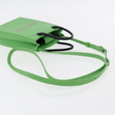 BALENCIAGA Phone Case Shoulder Bag Leather Green Silver 593826 Auth 91748AV-9