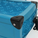 LOUIS VUITTON Monogram Mesh Soft Trunk Bag Light Blue M45074 LV Auth 91749S-15
