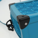 LOUIS VUITTON Monogram Mesh Soft Trunk Bag Light Blue M45074 LV Auth 91749S-16