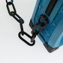 LOUIS VUITTON Monogram Mesh Soft Trunk Bag Light Blue M45074 LV Auth 91749S-9