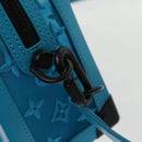 LOUIS VUITTON Monogram Mesh Soft Trunk Bag Light Blue M45074 LV Auth 91749S-19