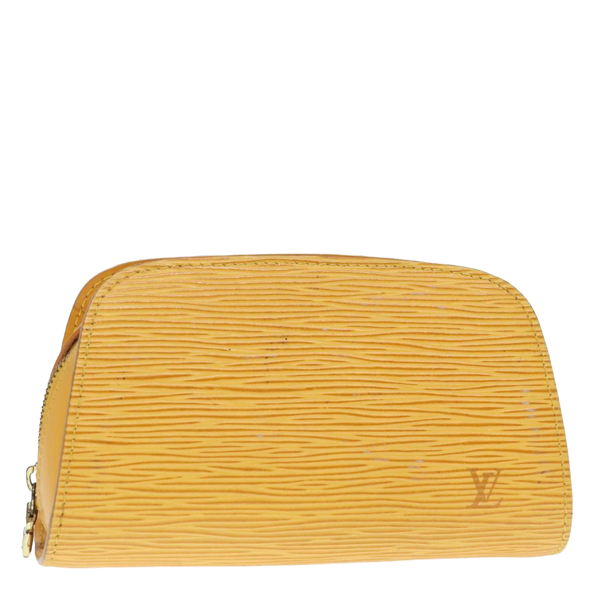 LOUIS VUITTON Epi Dauphine PM Pouch Yellow M48449 LV Auth 91750