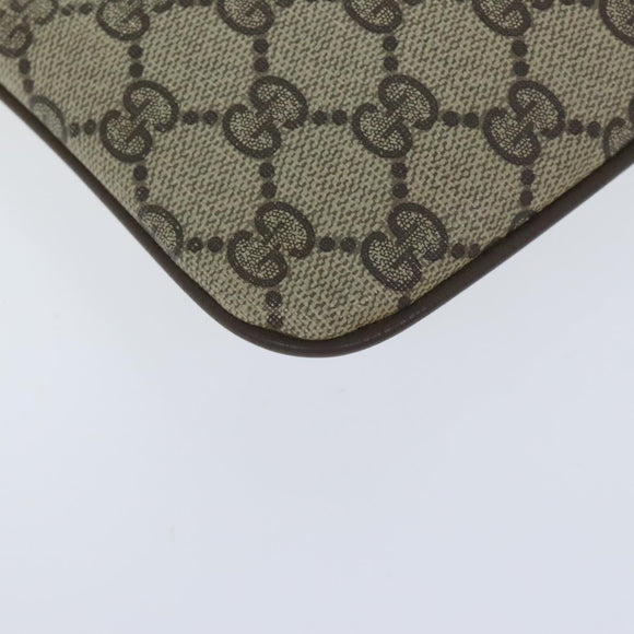 GUCCI GG Supreme Web Sherry Line Shoulder Bag PVC Beige 904 02 047 Auth 91756