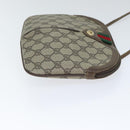 GUCCI GG Supreme Web Sherry Line Shoulder Bag PVC Beige 904 02 047 Auth 91756-3
