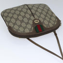 GUCCI GG Supreme Web Sherry Line Shoulder Bag PVC Beige 904 02 047 Auth 91756-6