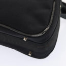Christian Dior Shoulder Bag Nylon Black Silver Auth 91758-18