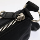 Christian Dior Shoulder Bag Nylon Black Silver Auth 91758-10