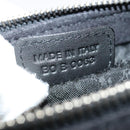 Christian Dior Shoulder Bag Nylon Black Silver Auth 91758-12