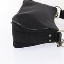 Christian Dior Shoulder Bag Nylon Black Silver Auth 91758-3