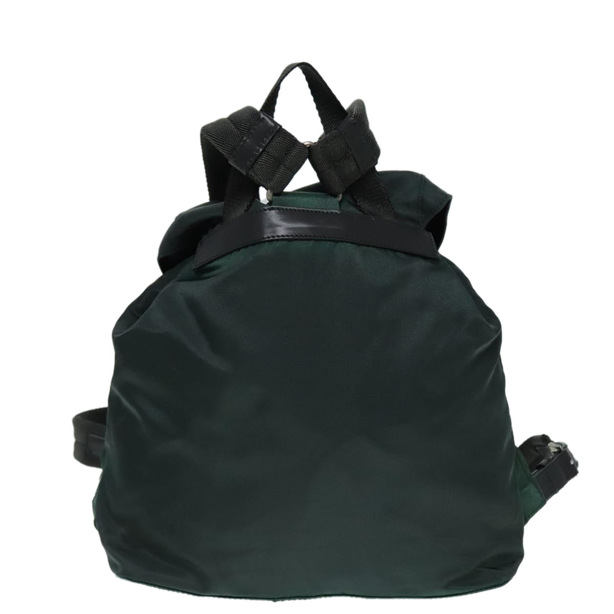 PRADA Backpack Nylon Green Silver Auth 91766