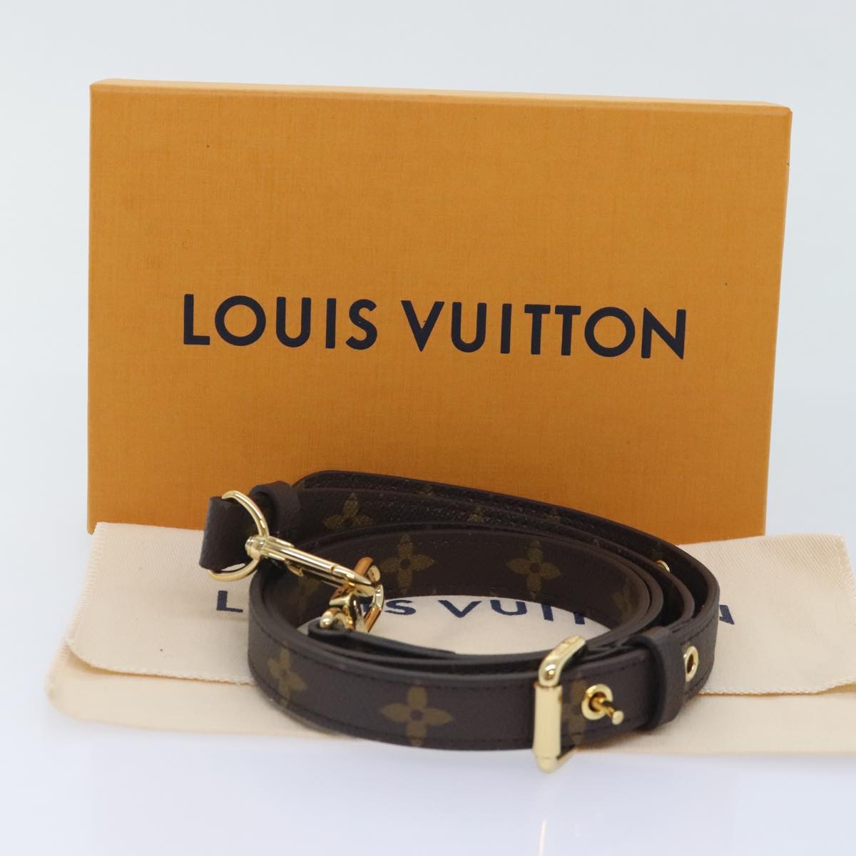 LOUIS VUITTON Monogram Adjustable Shoulder Strap 39""-44.9"" LV Auth 91768