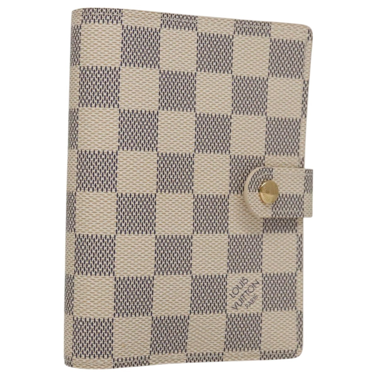 LOUIS VUITTON Damier Azur Agenda PM Day Planner Cover R20706 LV Auth 91779