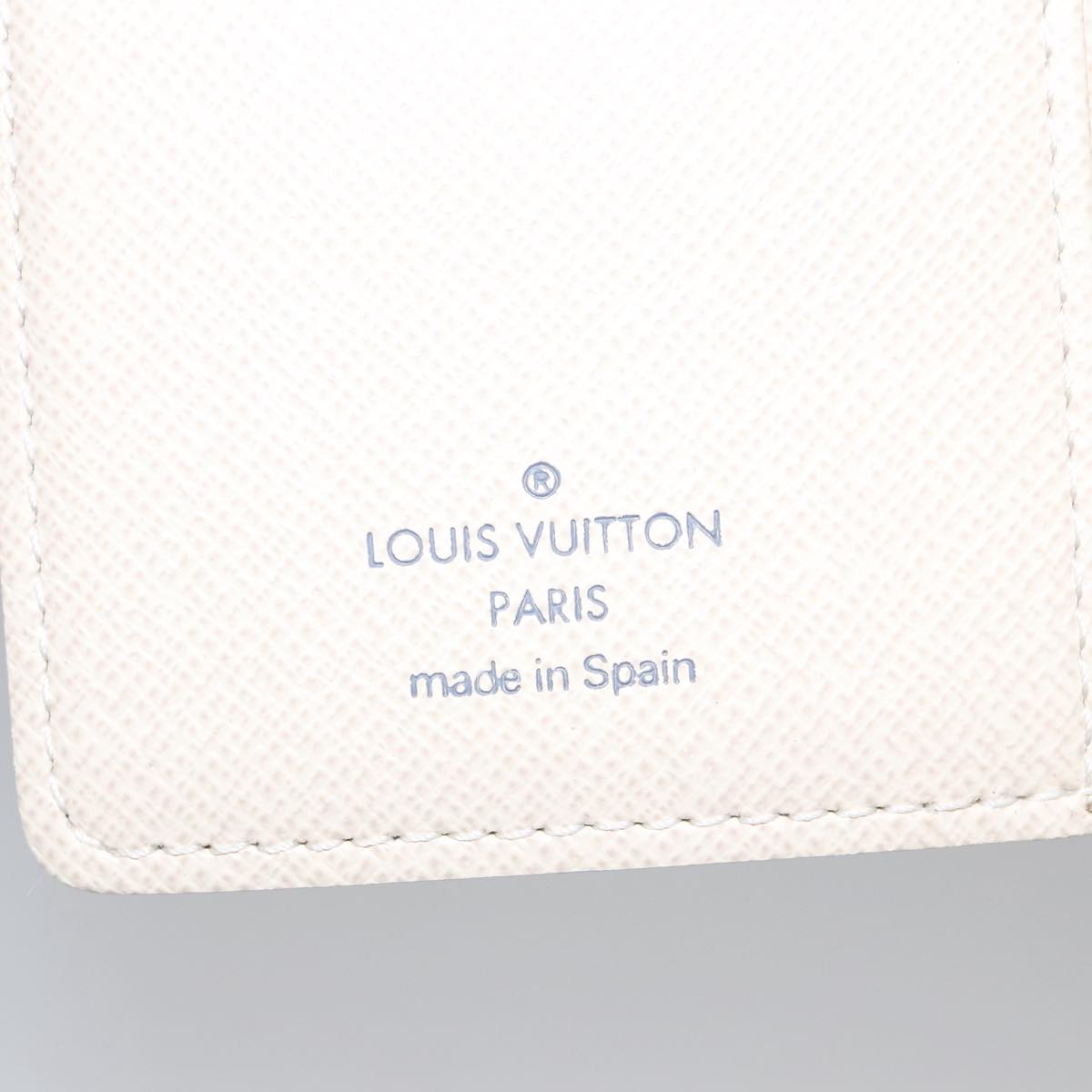 LOUIS VUITTON Damier Azur Agenda PM Day Planner Cover R20706 LV Auth 91779