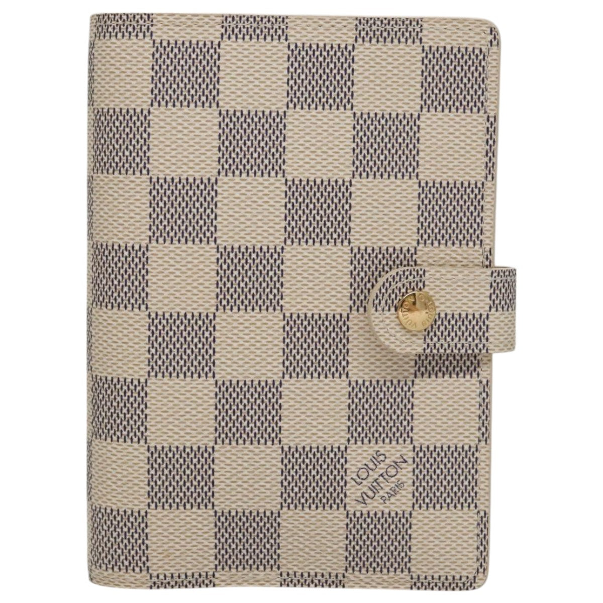 LOUIS VUITTON Damier Azur Agenda PM Day Planner Cover R20706 LV Auth 91779