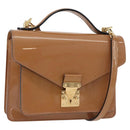 LOUIS VUITTON Vernis Monceau BB Hand Bag 2way Rose Velours M91580 LV Auth 91795-1