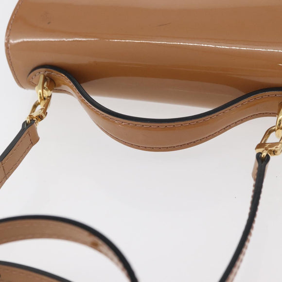 LOUIS VUITTON Vernis Monceau BB Hand Bag 2way Rose Velours M91580 LV Auth 91795