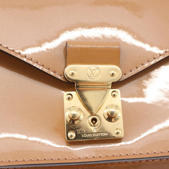 LOUIS VUITTON Vernis Monceau BB Hand Bag 2way Rose Velours M91580 LV Auth 91795
