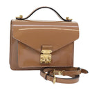 LOUIS VUITTON Vernis Monceau BB Hand Bag 2way Rose Velours M91580 LV Auth 91795-1