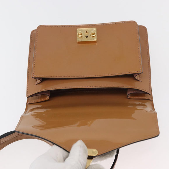 LOUIS VUITTON Vernis Monceau BB Hand Bag 2way Rose Velours M91580 LV Auth 91795