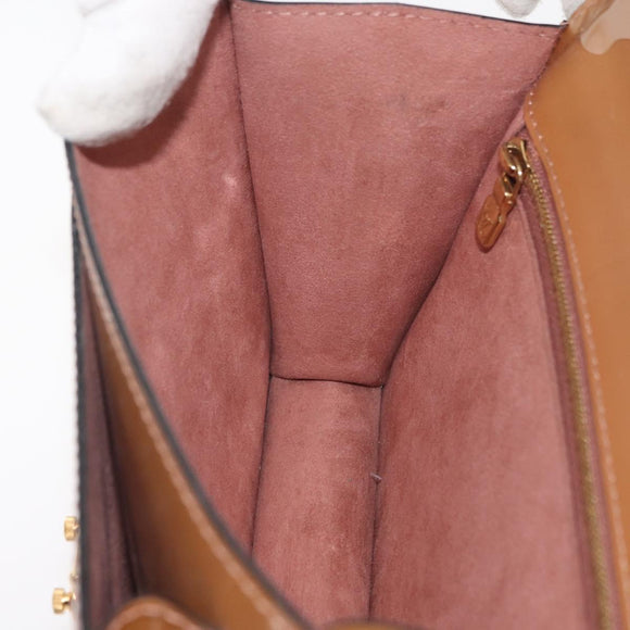 LOUIS VUITTON Vernis Monceau BB Hand Bag 2way Rose Velours M91580 LV Auth 91795