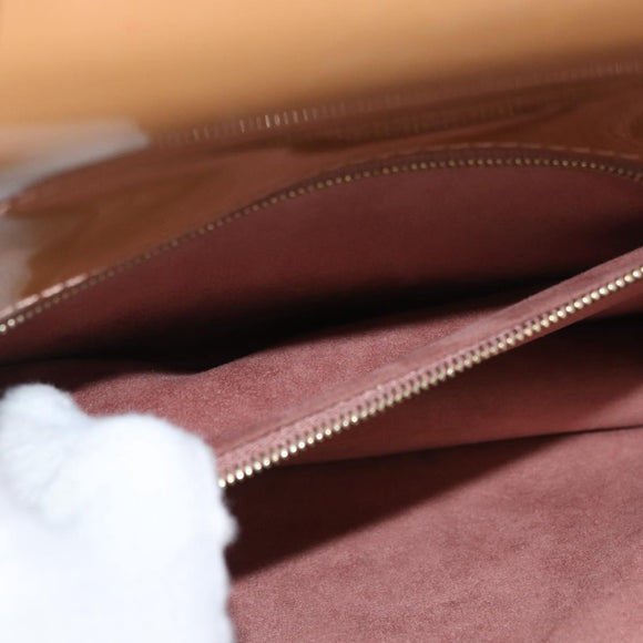 LOUIS VUITTON Vernis Monceau BB Hand Bag 2way Rose Velours M91580 LV Auth 91795