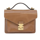 LOUIS VUITTON Vernis Monceau BB Hand Bag 2way Rose Velours M91580 LV Auth 91795-13