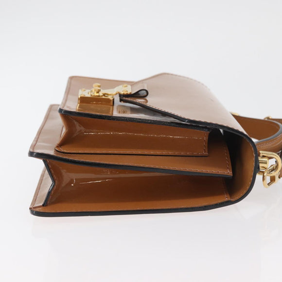 LOUIS VUITTON Vernis Monceau BB Hand Bag 2way Rose Velours M91580 LV Auth 91795