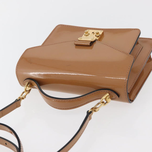 LOUIS VUITTON Vernis Monceau BB Hand Bag 2way Rose Velours M91580 LV Auth 91795