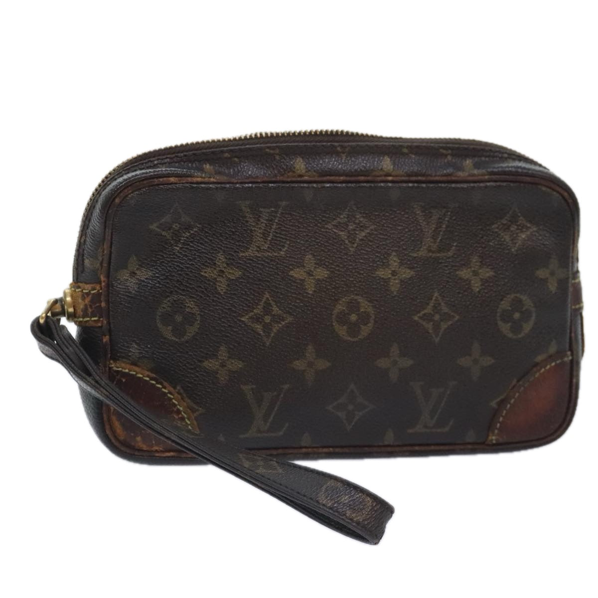 LOUIS VUITTON Monogram Marly Dragonne PM Clutch Bag M51827 LV Auth 91799