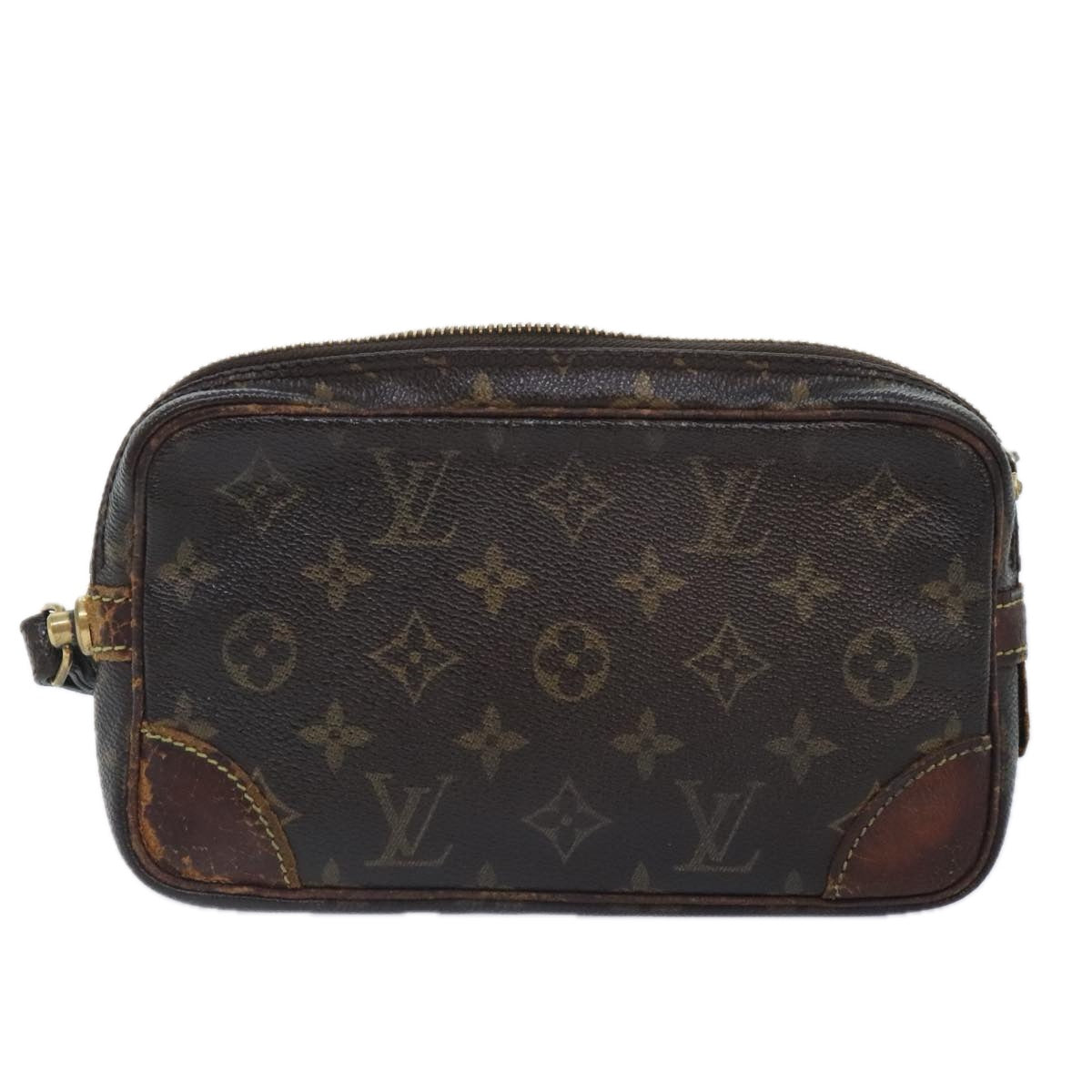 LOUIS VUITTON Monogram Marly Dragonne PM Clutch Bag M51827 LV Auth 91799