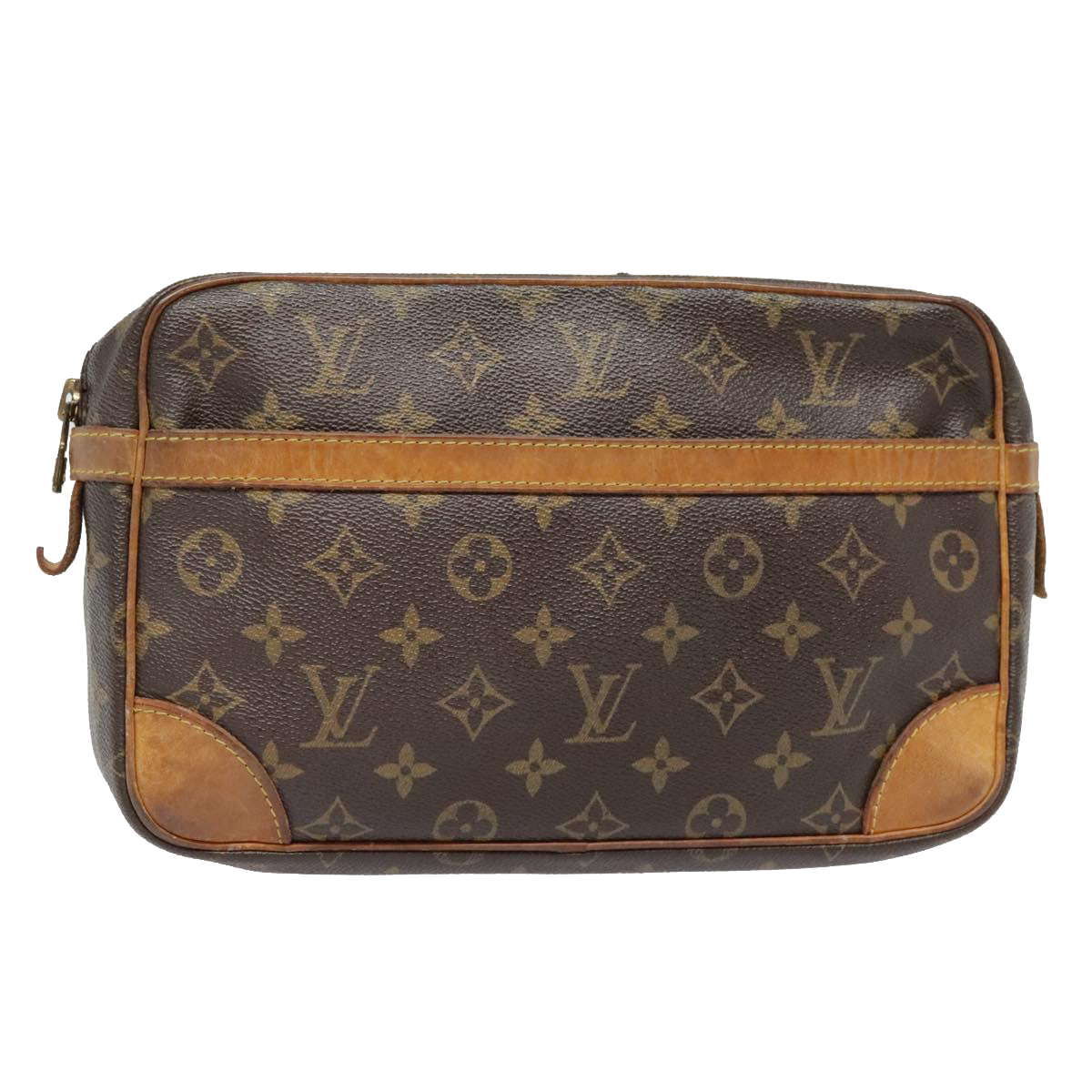 LOUIS VUITTON Monogram Compiegne 28 Clutch Bag M51845 LV Auth 91804