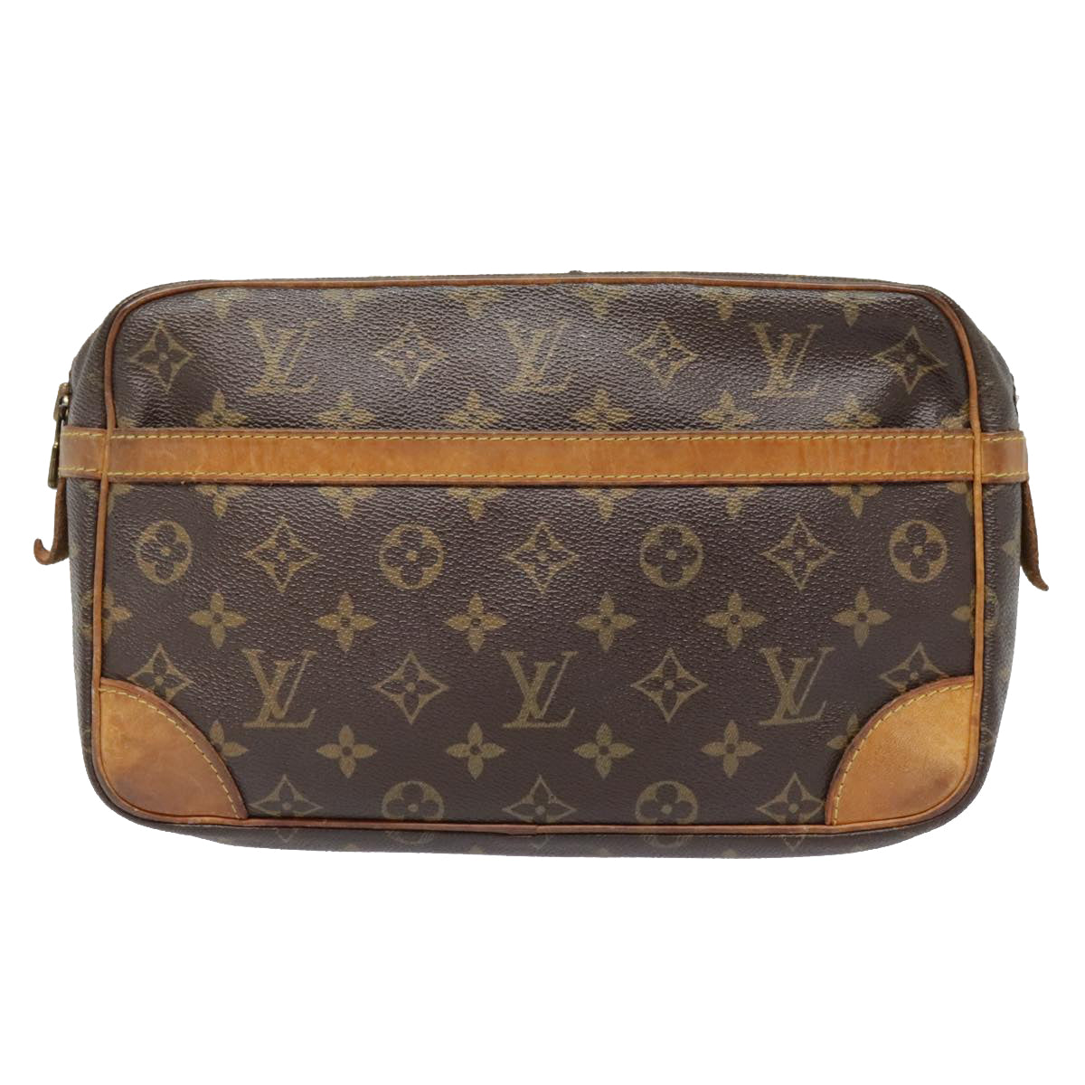 LOUIS VUITTON Monogram Compiegne 28 Clutch Bag M51845 LV Auth 91804