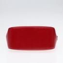 BURBERRY Nova Check Hand Bag Canvas Leather Beige Red gold Auth 91808-5