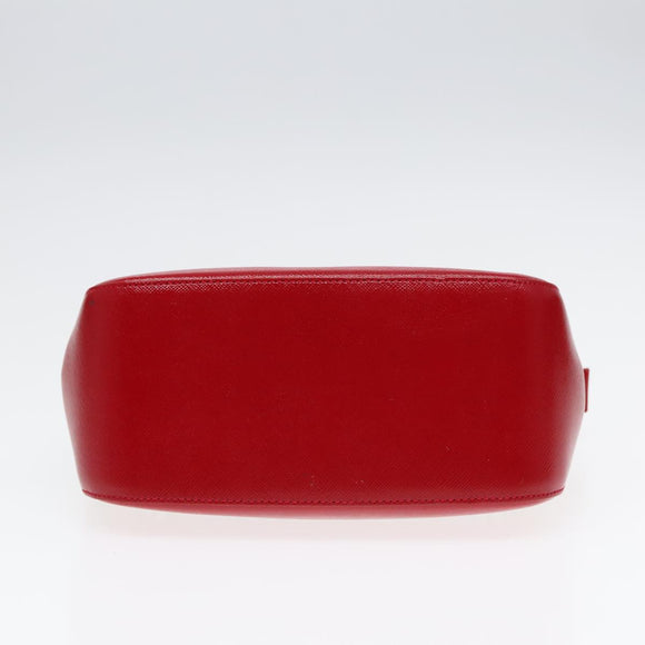 BURBERRY Nova Check Hand Bag Canvas Leather Beige Red gold Auth 91808