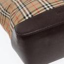 Burberry Nova Check Umhängetasche Canvas Leder Beige Braun Gold Auth 91832-14