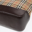 Burberry Nova Check Umhängetasche Canvas Leder Beige Braun Gold Auth 91832-15