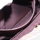 Burberrys Nova Check Shoulder Bag Canvas Leather Beige Brown gold Auth 91832-20