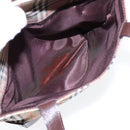 Burberry Nova Check Umhängetasche Canvas Leder Beige Braun Gold Auth 91832-12