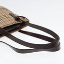 Burberrys Nova Check Shoulder Bag Canvas Leather Beige Brown gold Auth 91832-7