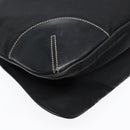 PRADA Shoulder Bag Nylon Leather Black Silver Auth 91835-17