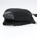 PRADA Shoulder Bag Nylon Leather Black Silver Auth 91835-4