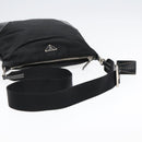 PRADA Shoulder Bag Nylon Leather Black Silver Auth 91835-7
