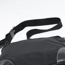 PRADA Shoulder Bag Nylon Leather Black Silver Auth 91835-14