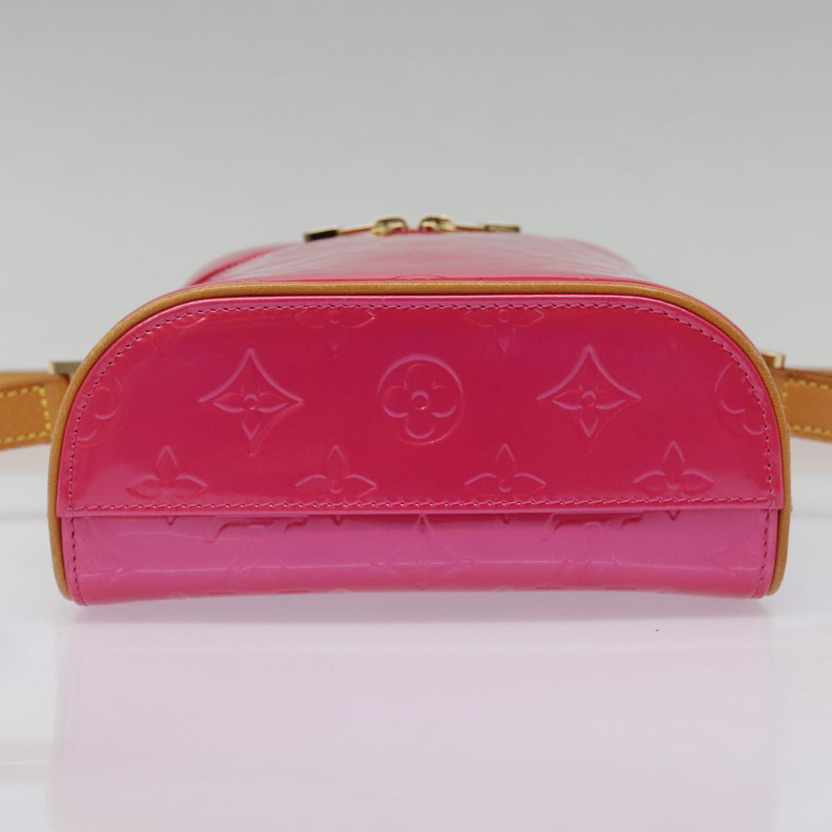 LOUIS VUITTON Monogram Vernis Sullivan Vertical Bag Pink M91259 LV Auth 91863