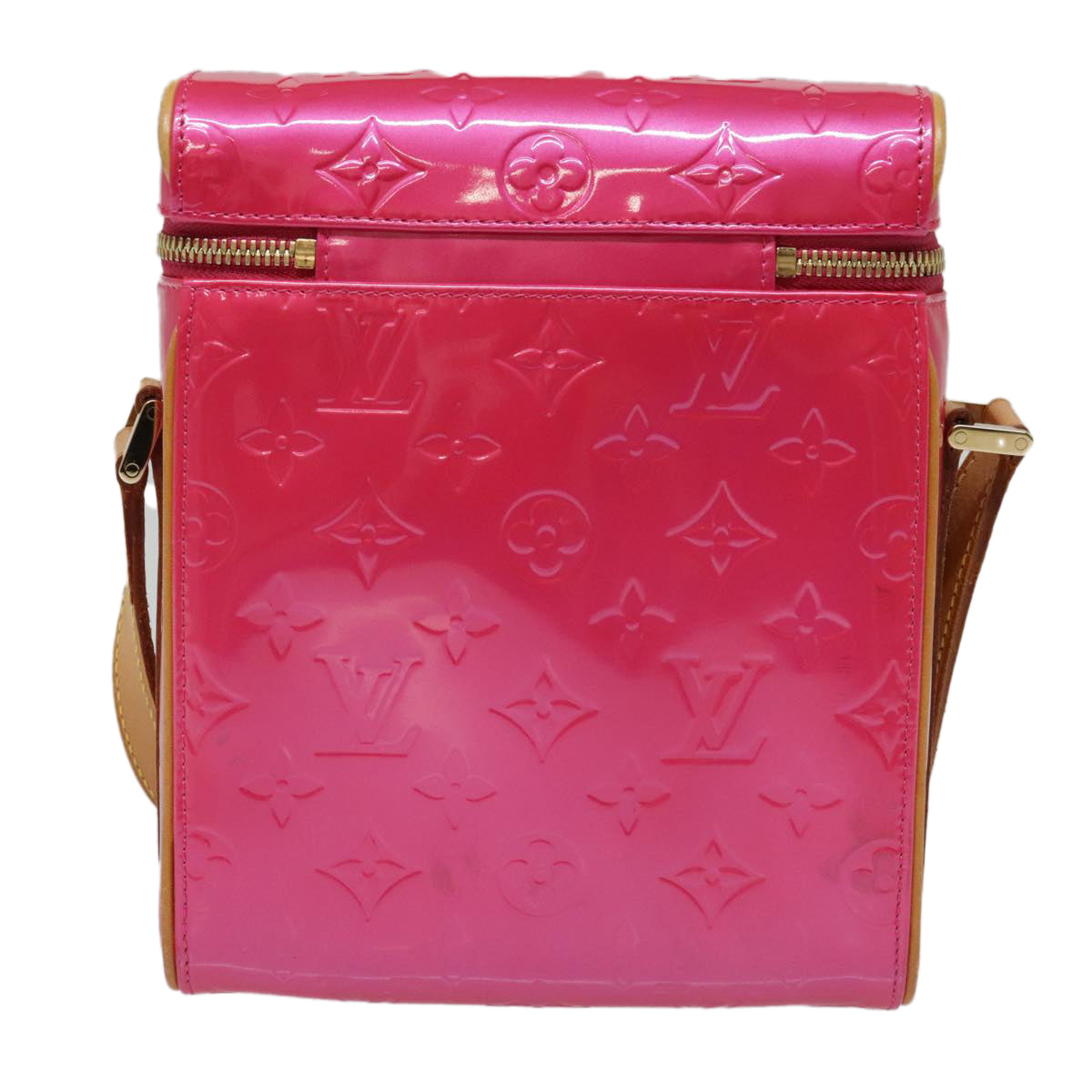 LOUIS VUITTON Monogram Vernis Sullivan Vertical Bag Pink M91259 LV Auth 91863 - 0