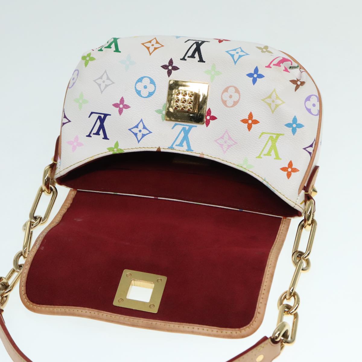 LOUIS VUITTON Monogram Multicolor Patty Shoulder Bag White M40305 LV Auth 91868