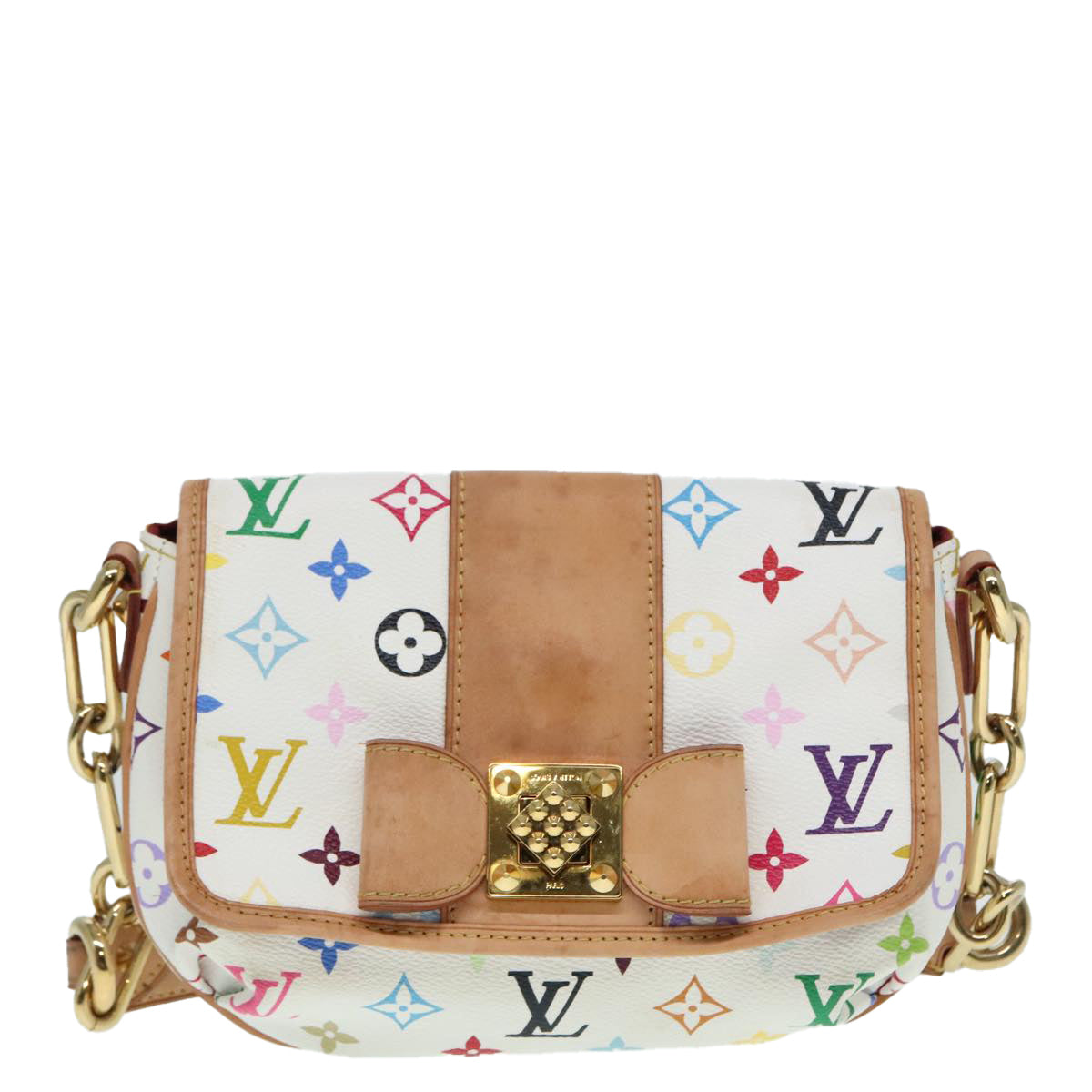 LOUIS VUITTON Monogram Multicolor Patty Shoulder Bag White M40305 LV Auth 91868